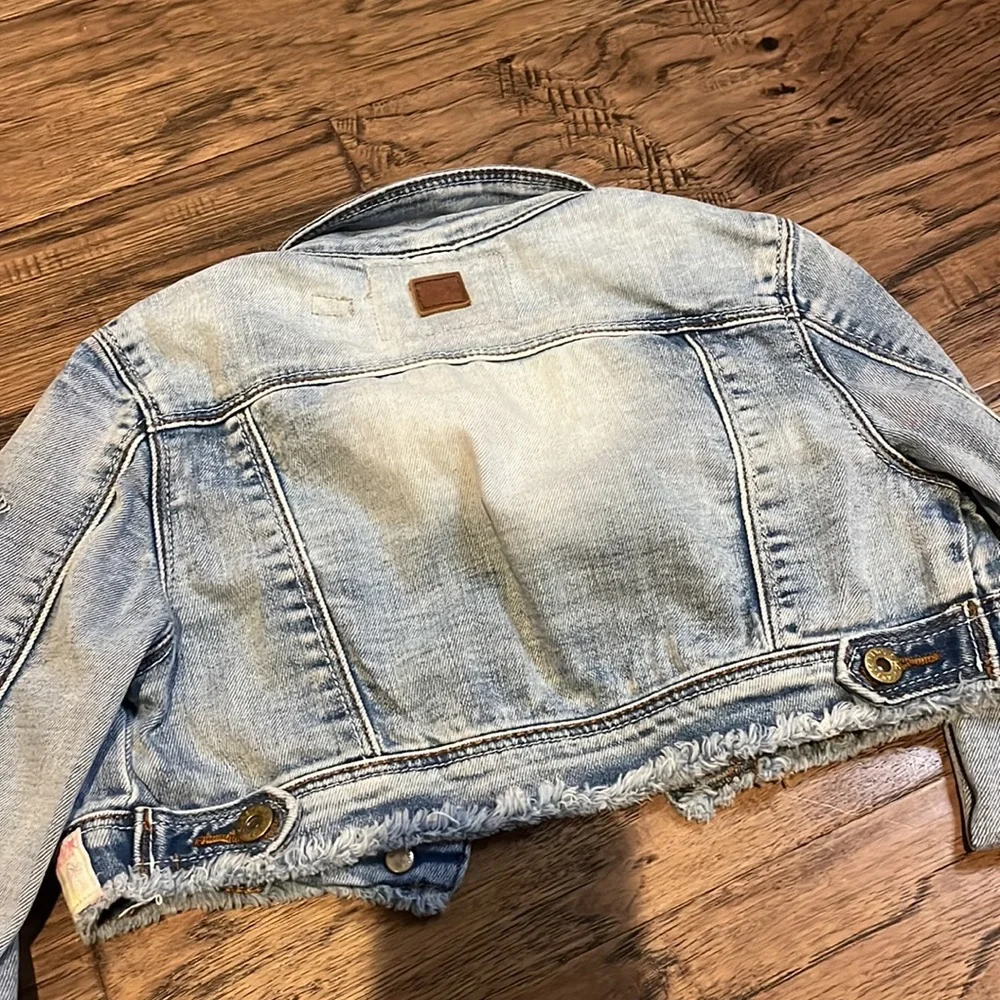Retour girls Dutch cropped denim embroidered jacket size 6 - Picture 7 of 7